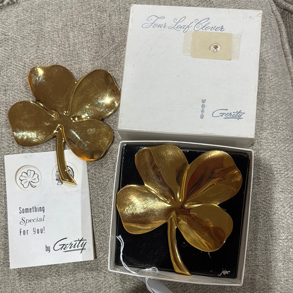 Gorham Gold Clover Leaf Sculpture